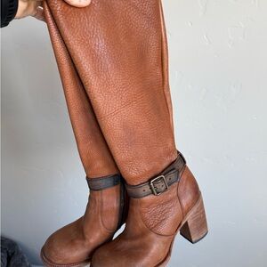 Freebird Brown Leather Knee-High Boots